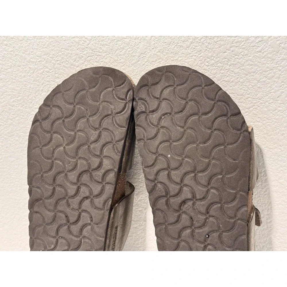 Birkenstock Sydney Graceful Taupe Birko-Flor Sandal Sz US 10 EU 41 Strap Buckle